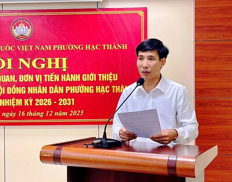 Hướng dẫn quy trình giới thiệu người ứng cử đại biểu HĐND phường Hạc Thành, nhiệm kỳ 2026-2031