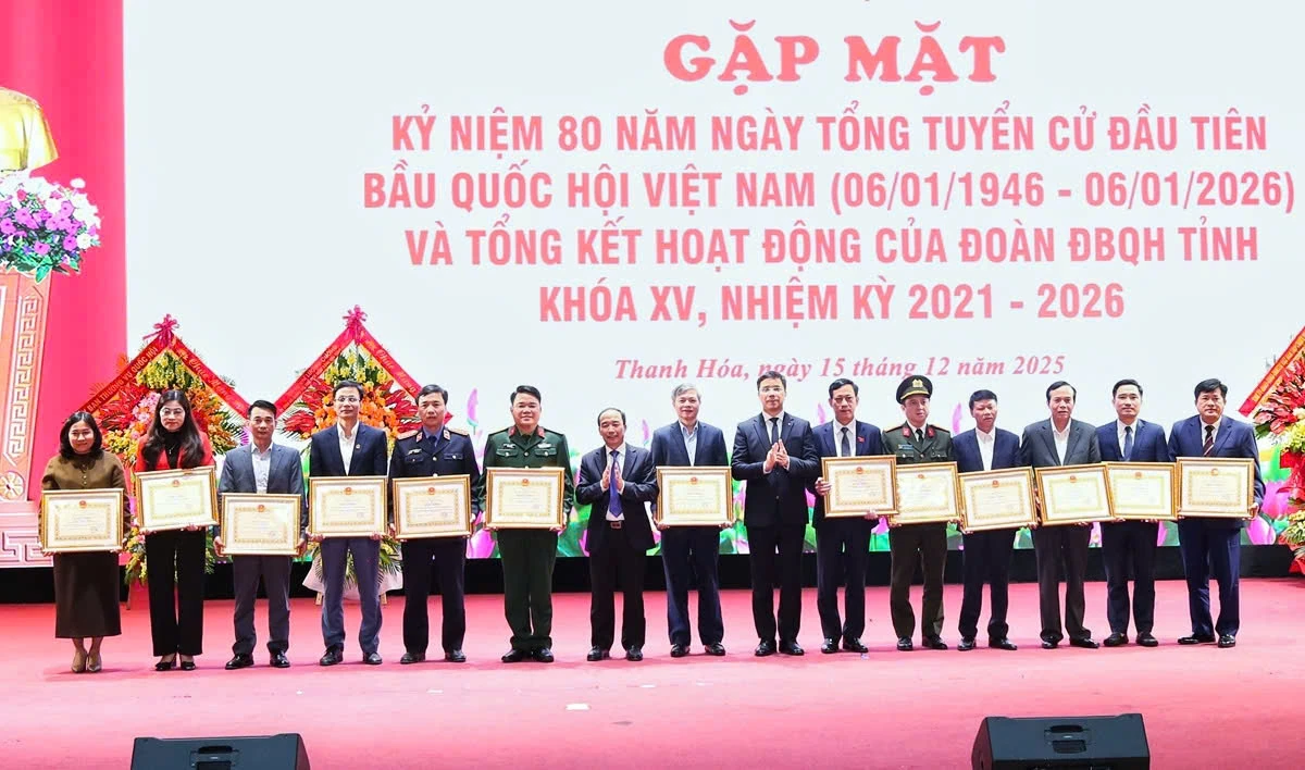 Gặp mặt kỷ niệm 80 năm ngày Tổng tuyển cử đầu tiên bầu Quốc hội Việt Nam và tổng kết hoạt động của Đoàn ĐBQH tỉnh Thanh Hóa khóa XV