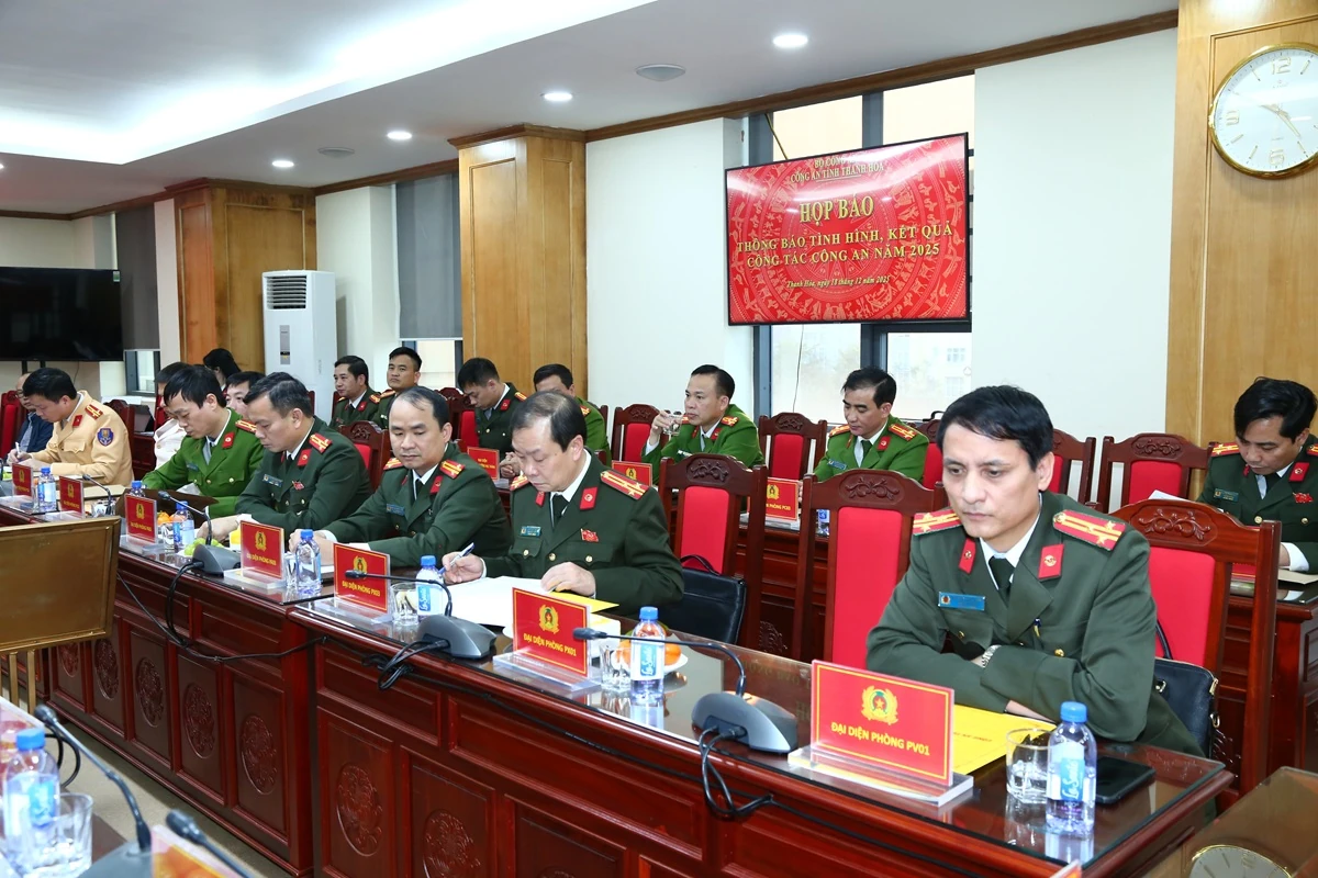 Họp báo thông báo tình hình, kết quả công tác công an năm 2025