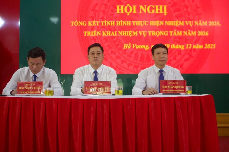 Xã Hồ Vương xác định các nhiệm vụ trọng tâm năm 2026