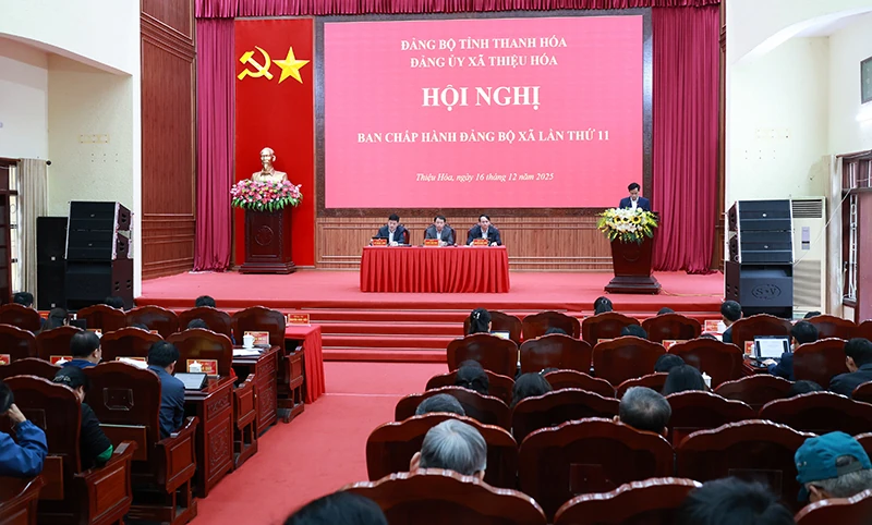 Xã Thiệu Hóa triển khai nhiệm vụ năm 2026