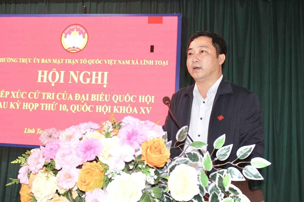 Đoàn ĐBQH tỉnh tiếp xúc cử tri tại các xã Lĩnh Toại và Nga An