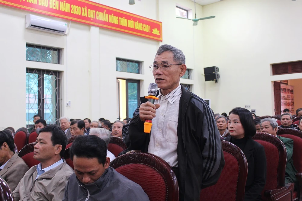 Đoàn ĐBQH tỉnh tiếp xúc cử tri tại các xã Lĩnh Toại và Nga An