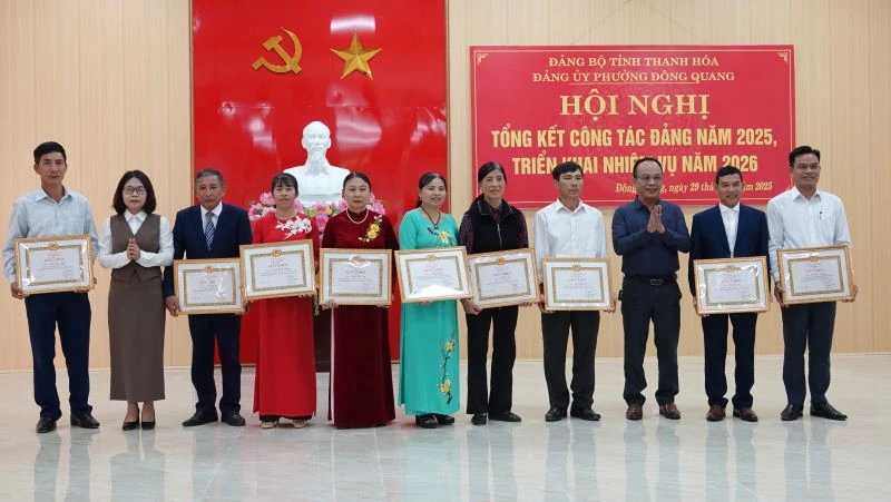 Phường Đông Quang tổng kết công tác Đảng năm 2025, triển khai nhiệm vụ năm 2026