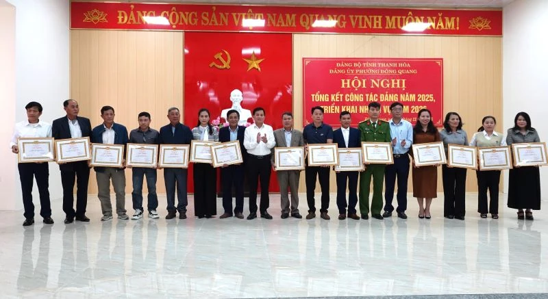 Phường Đông Quang tổng kết công tác Đảng năm 2025, triển khai nhiệm vụ năm 2026