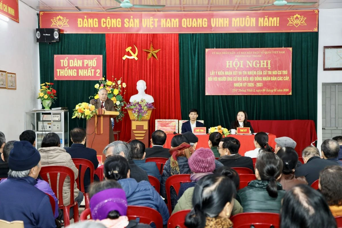 Cử tri phố Thống Nhất 2 tín nhiệm giới thiệu 3 người ứng cử đại biểu HĐND các cấp