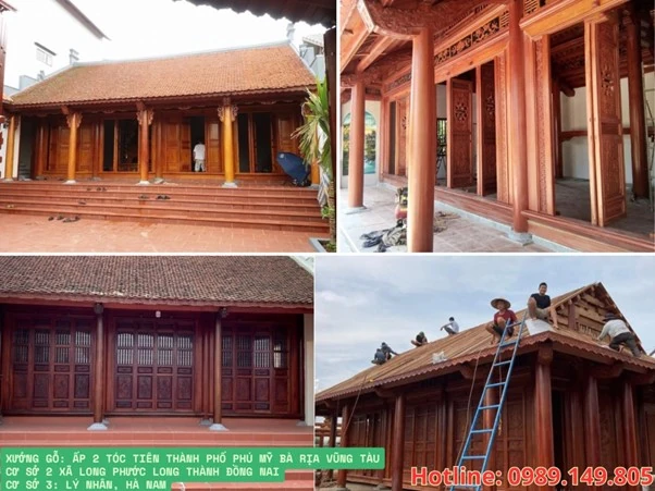 Thi công nhà gỗ cổ truyền 3 gian, 5 gian: nghệ thuật kiến trúc & báo giá trọn gói