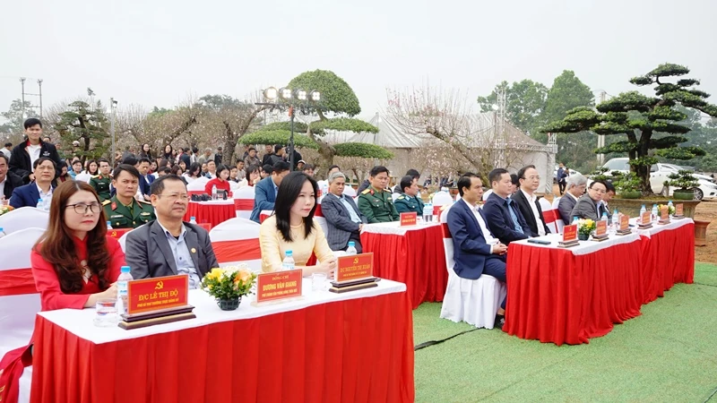 Khai mạc Hội chợ hoa đào xã Hợp Tiến