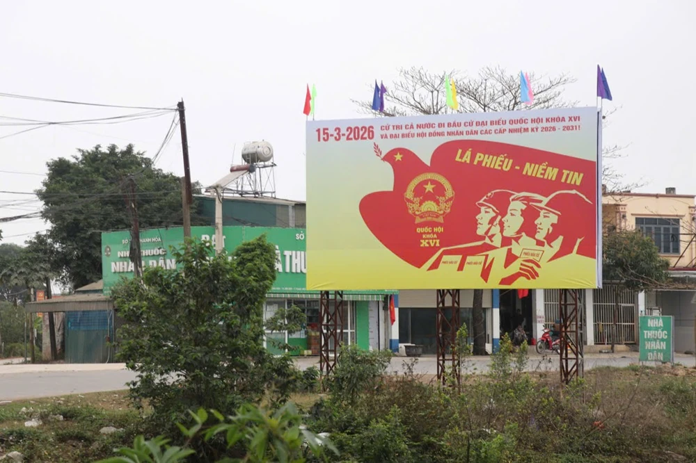 Phường Bỉm Sơn rộn ràng khí thế tuyên truyền, cổ động hướng về ngày bầu cử Quốc hội khóa XVI và HĐND các cấp