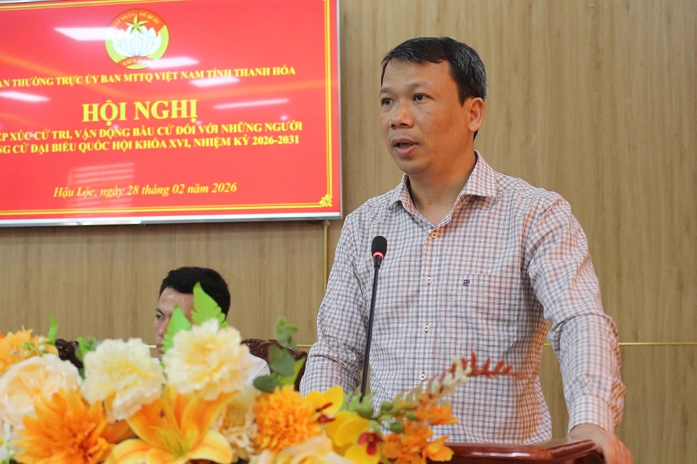 Hội nghị tiếp xúc cử tri, vận động bầu cử với những người ứng cử ĐBQH khóa XVI tại đơn vị bầu cử số 2