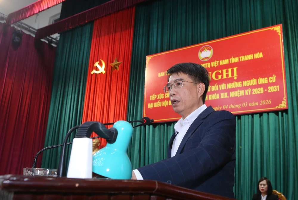 Ứng cử viên đại biểu HĐND tỉnh tiếp xúc cử tri tại đơn vị bầu cử số 21