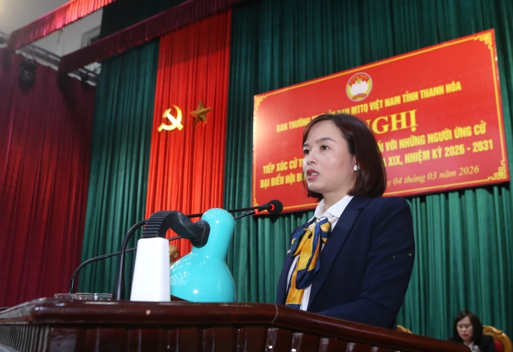 Ứng cử viên đại biểu HĐND tỉnh tiếp xúc cử tri tại đơn vị bầu cử số 21