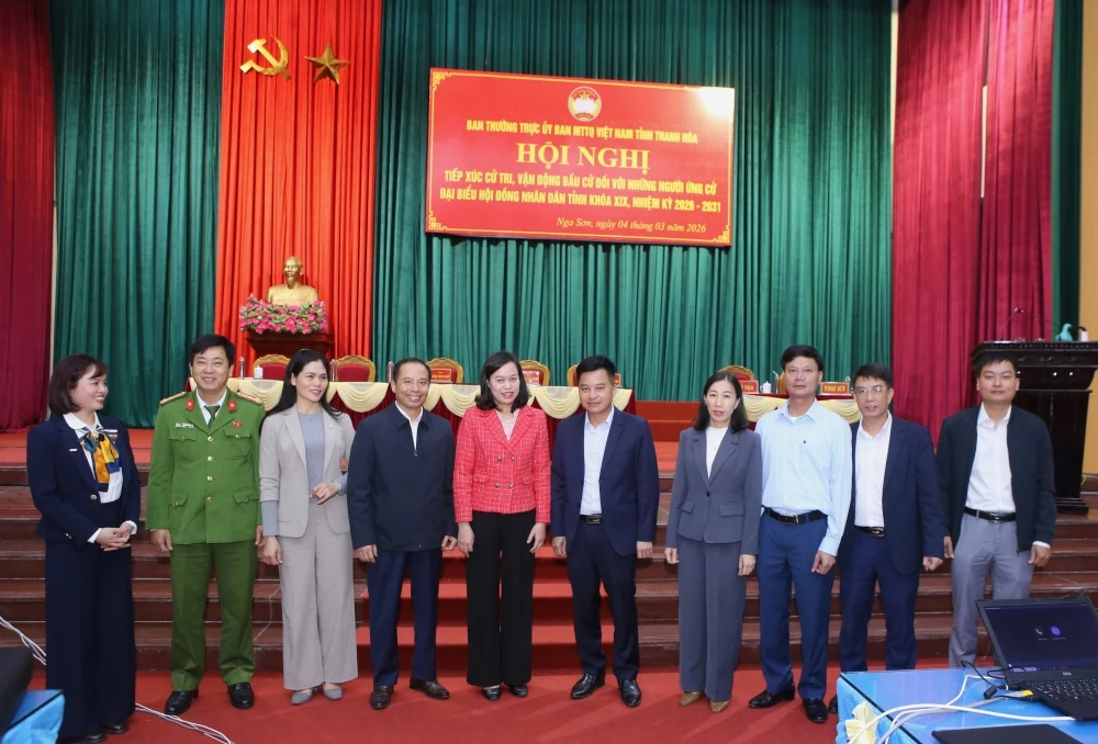 Ứng cử viên đại biểu HĐND tỉnh tiếp xúc cử tri tại đơn vị bầu cử số 21