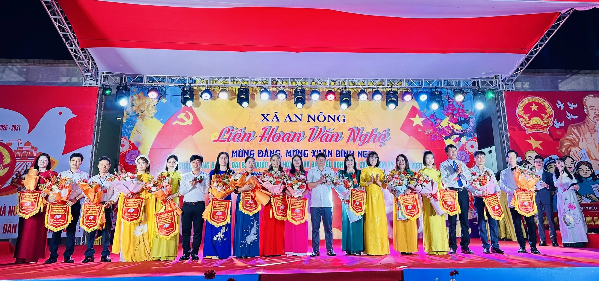 Xã An Nông: Liên hoan văn nghệ Mừng Đảng - Mừng Xuân, chào mừng ngày bầu cử Quốc hội và HĐND các cấp