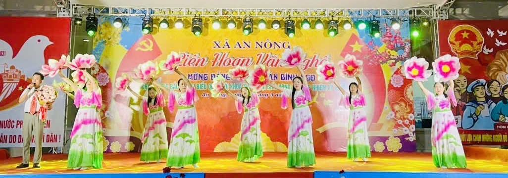 Xã An Nông: Liên hoan văn nghệ Mừng Đảng - Mừng Xuân, chào mừng ngày bầu cử Quốc hội và HĐND các cấp