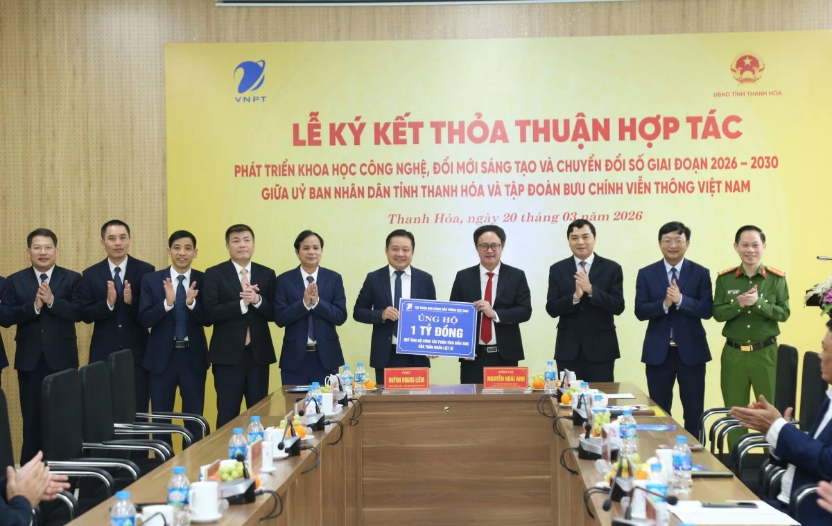 UBND tỉnh Thanh Hóa và Tập đoàn Bưu chính Viễn thông Việt Nam ký kết Thỏa thuận hợp tác về phát triển khoa học công nghệ, đổi mới sáng tạo và chuyển đổi số