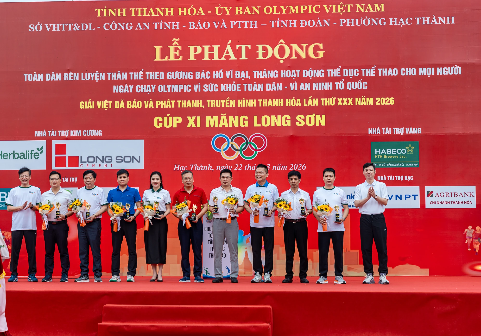 Vinh danh các cá nhân, tập thể xuất sắc tại Giải việt dã Báo và Phát thanh, truyền hình Thanh Hóa lần thứ XXX năm 2026 – Cúp Xi măng Long Sơn