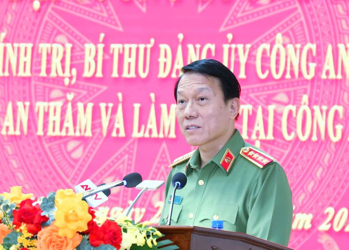 Bộ trưởng Bộ Công an Lương Tam Quang làm việc với Công an tỉnh Thanh Hóa