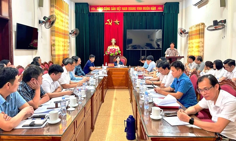Đoàn kiểm tra của Ban Thường vụ Tỉnh ủy làm việc với 5 xã