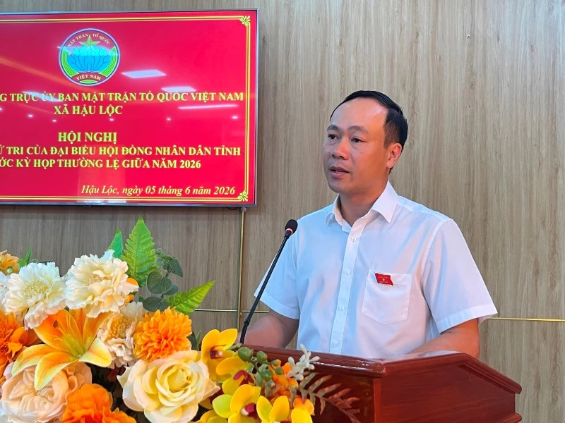 Đại biểu HĐND tỉnh tiếp xúc cử tri tại đơn vị bầu cử số 20