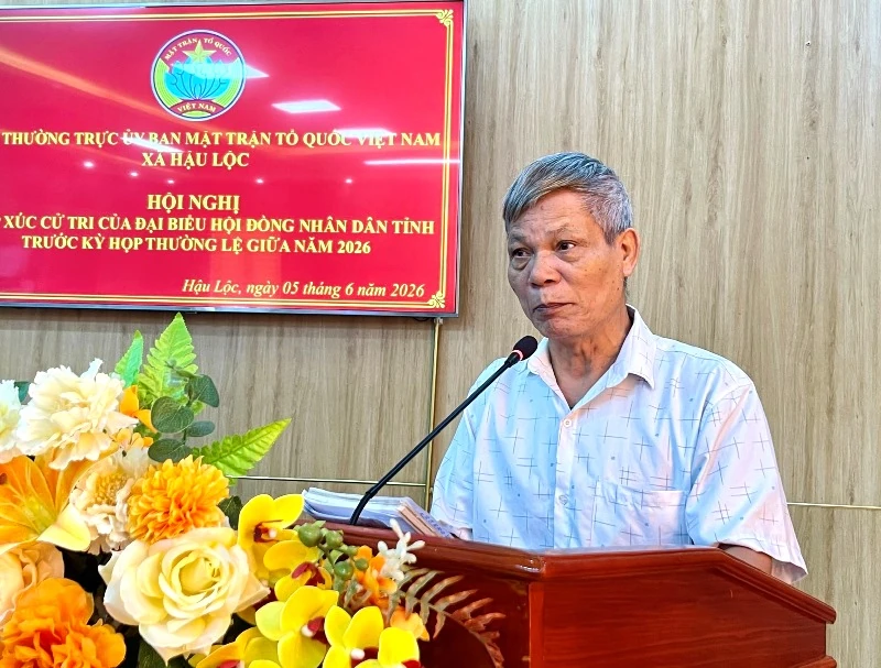 Đại biểu HĐND tỉnh tiếp xúc cử tri tại đơn vị bầu cử số 20