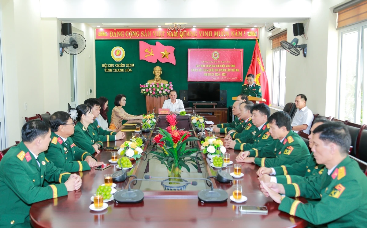 Gặp mặt đoàn đại biểu dự Đại hội đại biểu toàn quốc Hội Cựu chiến binh Việt Nam lần thứ VIII