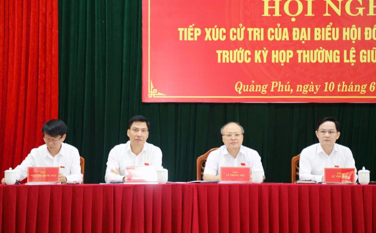 Cử tri Quảng phú kiến nghị các vấn đề liên quan đến tổ chức bộ máy