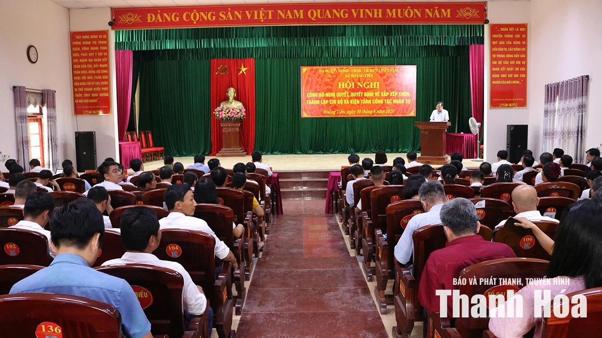 Xã Hoằng Tiến còn 12 thôn sau sắp xếp