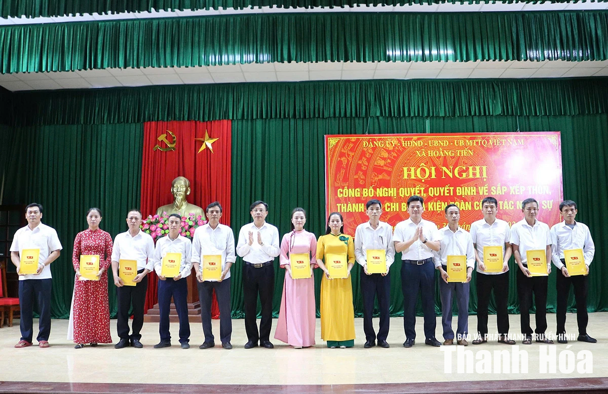 Xã Hoằng Tiến còn 12 thôn sau sắp xếp
