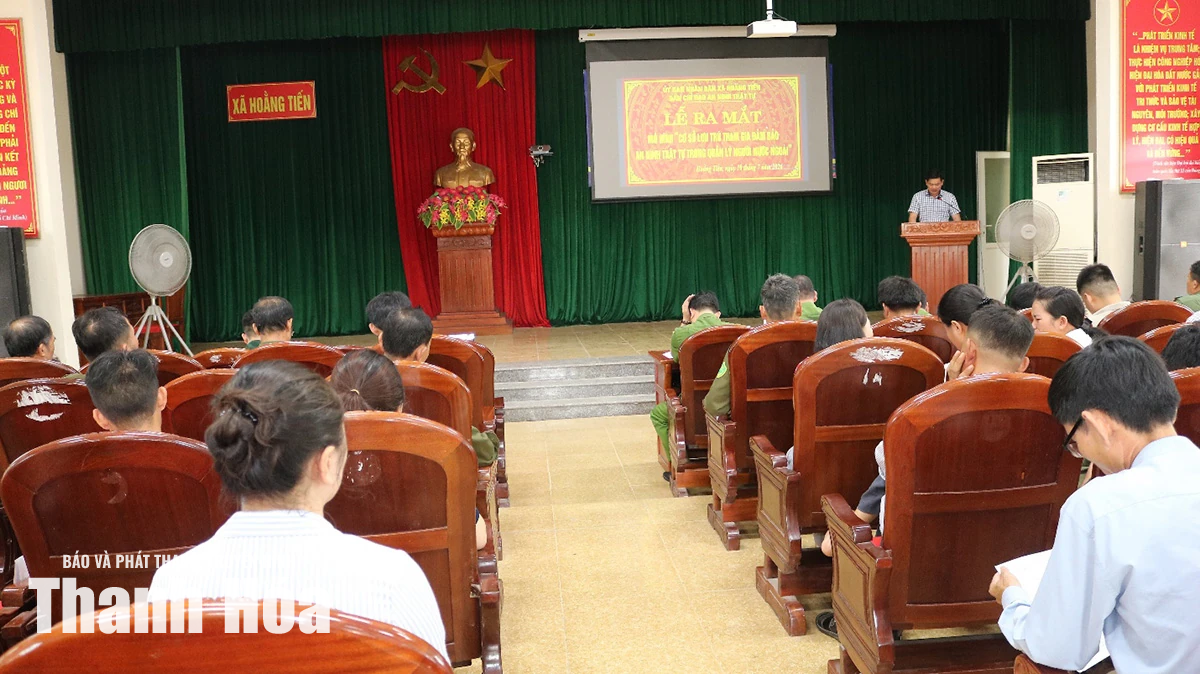 Hoằng Tiến ra mắt mô hình “Cơ sở lưu trú tham gia bảo đảm ANTT trong quản lý người nước ngoài”