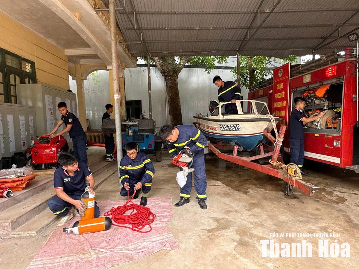 Phòng Cảnh sát PCCC&CNCH sẵn sàng phương án phòng, chống thiên tai, tìm kiếm cứu nạn mùa mưa bão