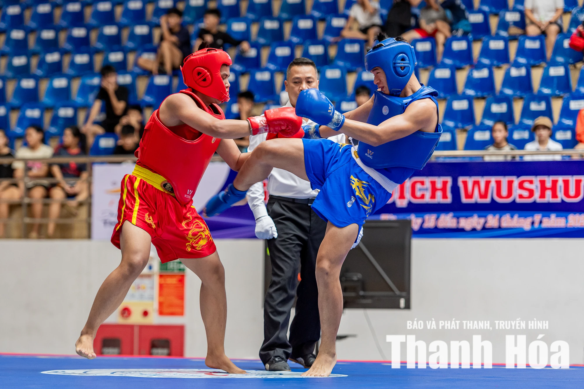 Giải Wushu trẻ quốc gia 2026: Võ sĩ chủ nhà Thanh Hóa toàn thắng ấn tượng trong chiều 20/7