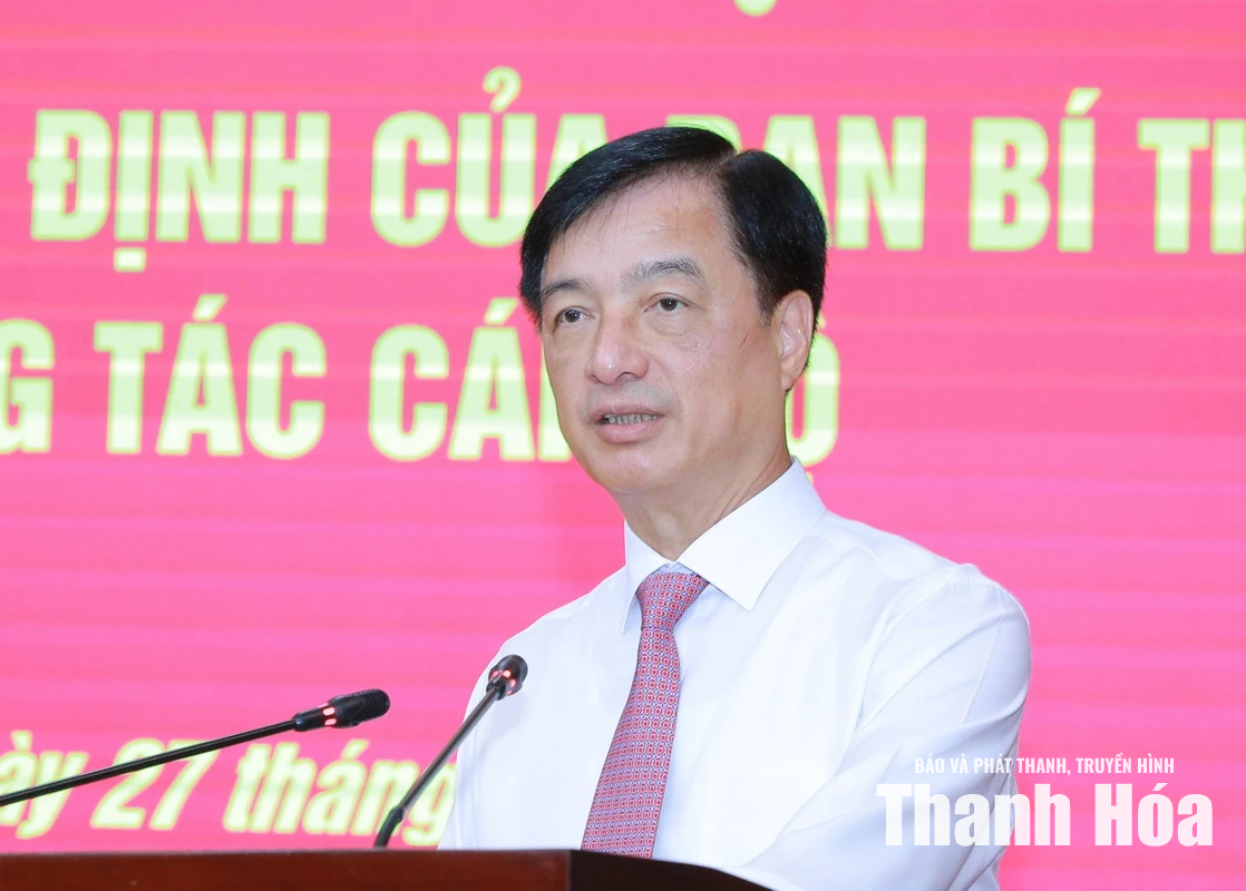 Công bố Quyết định của Ban Bí thư về công tác cán bộ: Đồng chí Tô Anh Dũng giữ chức Phó Bí thư Tỉnh ủy Thanh Hóa