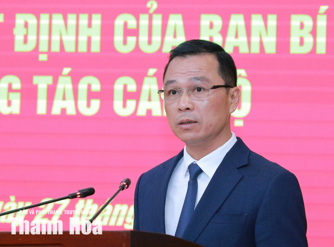 Công bố Quyết định của Ban Bí thư về công tác cán bộ: Đồng chí Tô Anh Dũng giữ chức Phó Bí thư Tỉnh ủy Thanh Hóa