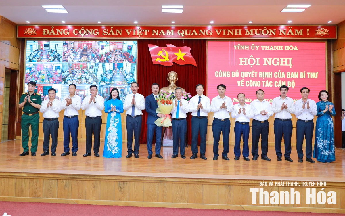 Công bố Quyết định của Ban Bí thư về công tác cán bộ: Đồng chí Tô Anh Dũng giữ chức Phó Bí thư Tỉnh ủy Thanh Hóa
