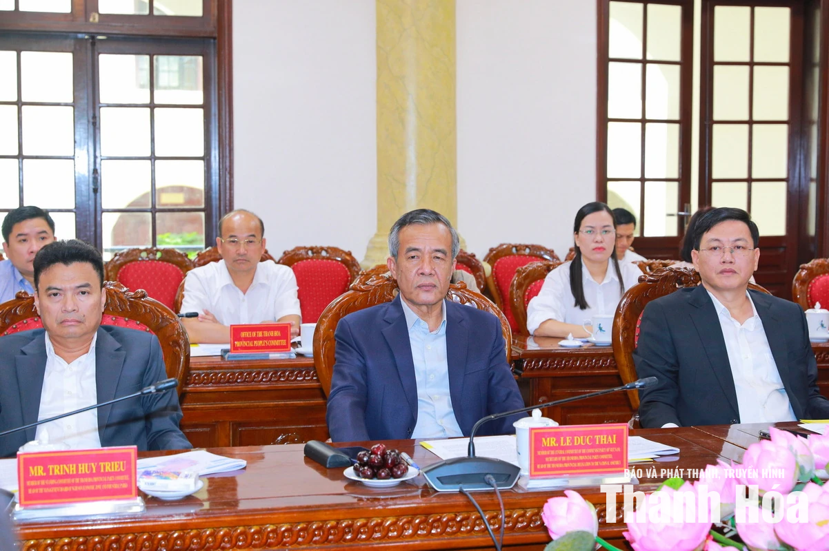 Bí thư Tỉnh ủy Lê Đức Thái tiếp và làm việc với Đoàn công tác của Tập đoàn Sumitomo Corporation