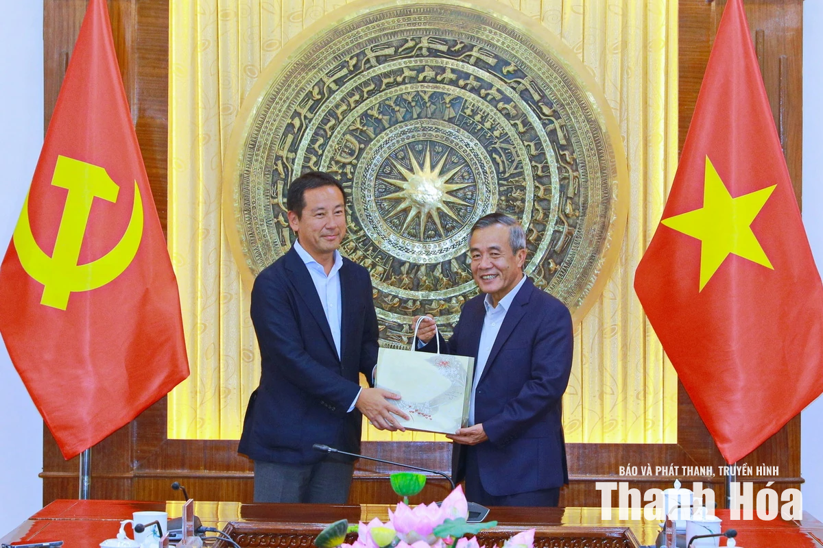 Bí thư Tỉnh ủy Lê Đức Thái tiếp và làm việc với Đoàn công tác của Tập đoàn Sumitomo Corporation