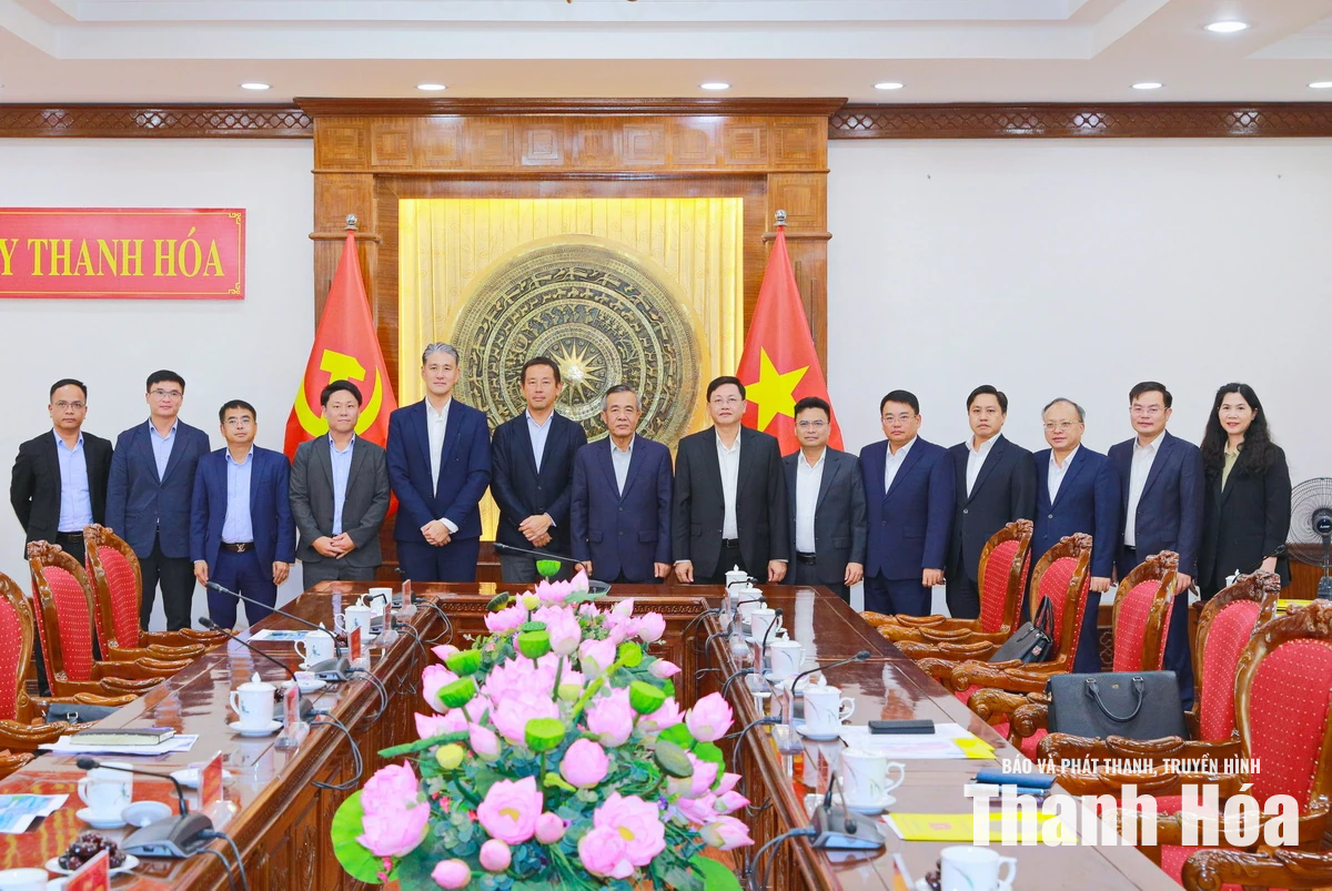 Bí thư Tỉnh ủy Lê Đức Thái tiếp và làm việc với Đoàn công tác của Tập đoàn Sumitomo Corporation
