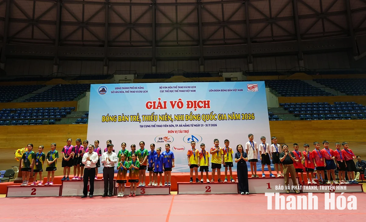 VĐV Thanh Hóa giành 5 huy chương tại Giải Vô địch bóng bàn trẻ quốc gia 2026