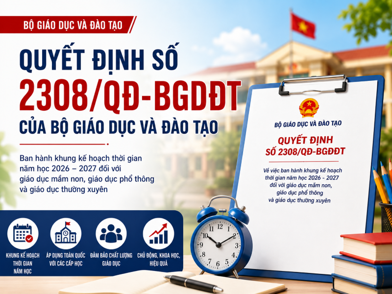 Các mốc thời gian quan trọng năm học 2026-2027 cần lưu ý