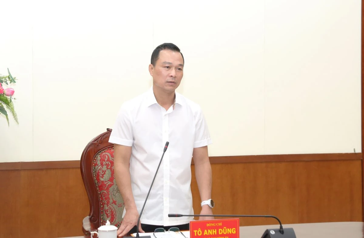Chủ tịch UBND tỉnh Tô Anh Dũng làm việc với Văn phòng UBND tỉnh