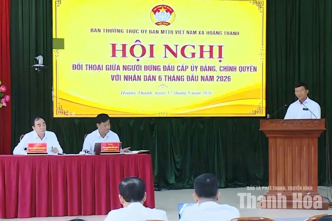 Xã Hoằng Thanh lần đầu tổ chức đối thoại giữa người đứng đầu với Nhân dân