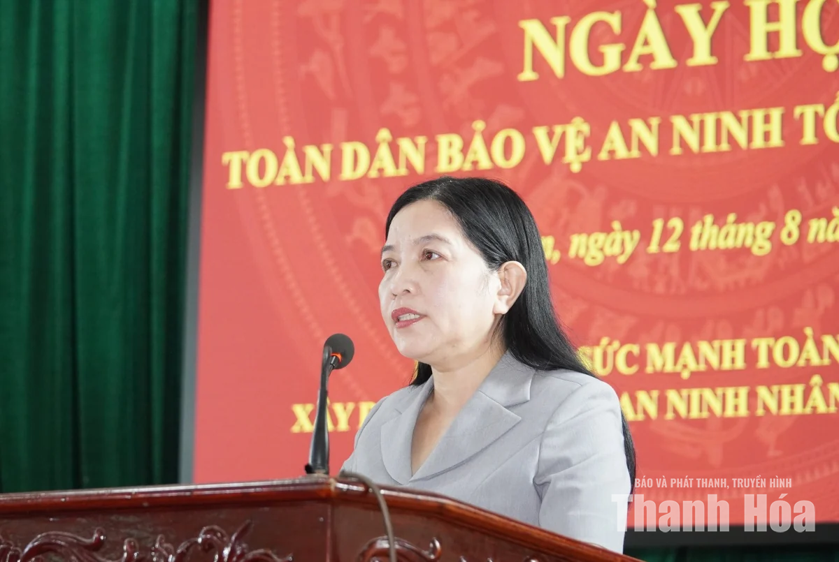 Chủ nhiệm Ủy ban Kiểm tra Tỉnh ủy Phạm Thị Thanh Thủy dự Ngày hội Toàn dân bảo vệ an ninh Tổ quốc tại xã Nga An