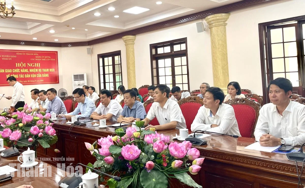 Bàn giao chức năng, nhiệm vụ tham mưu về công tác dân vận