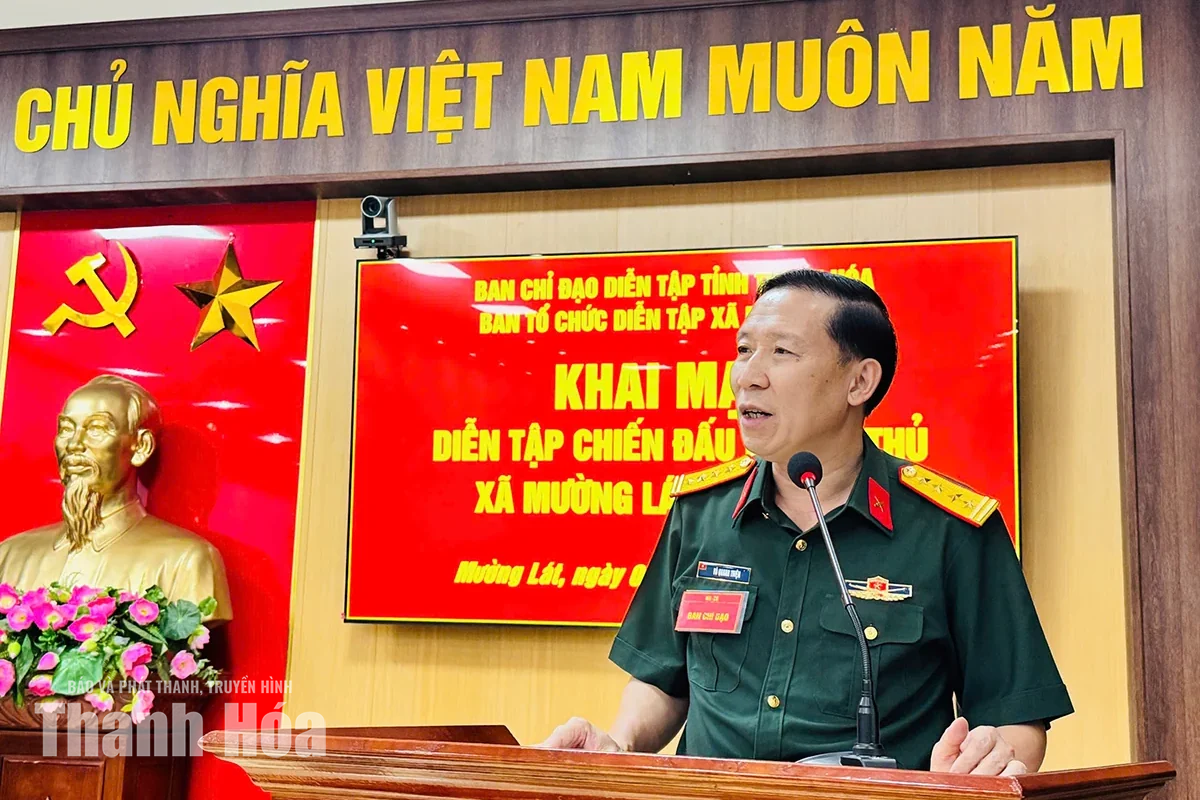Xã Mường Lát khai mạc diễn tập chiến đấu phòng thủ năm 2026