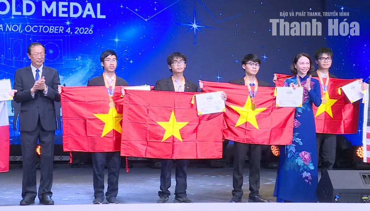 Thanh Hóa có 2 học sinh đoạt Huy chương Vàng Olympic Thiên văn và Vật lý thiên văn quốc tế
