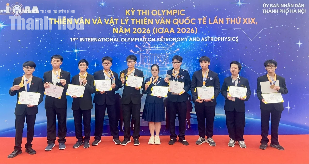 Thanh Hóa có 2 học sinh đoạt Huy chương Vàng Olympic Thiên văn và Vật lý thiên văn quốc tế
