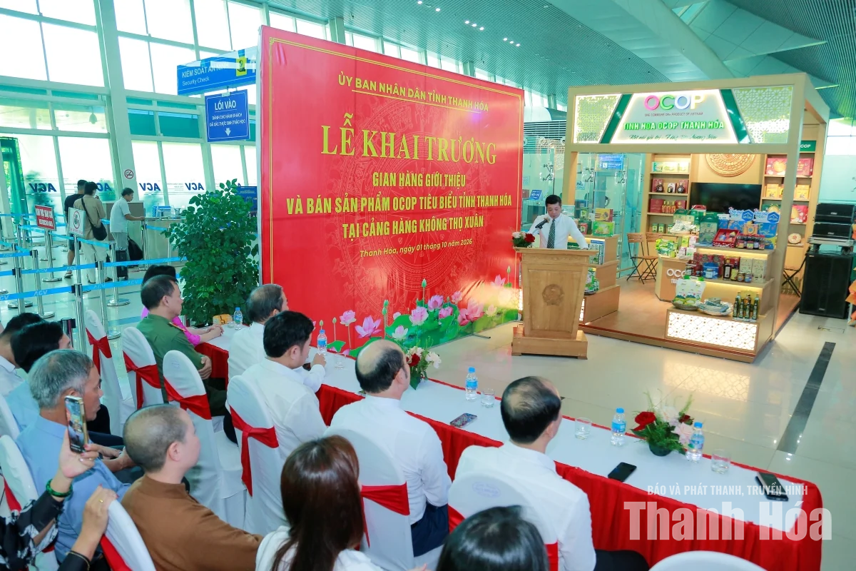 Đưa sản phẩm OCOP Thanh Hóa đến gần hơn với du khách tại Cảng Hàng không Thọ Xuân