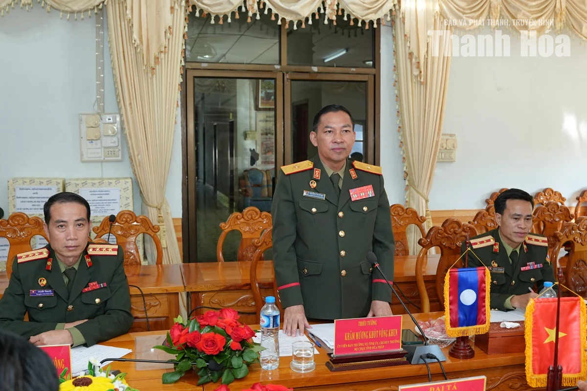 Hội đàm giữa Bộ Chỉ huy Quân sự tỉnh Hủa Phăn và Ban Chỉ huy BĐBP tỉnh Thanh Hóa