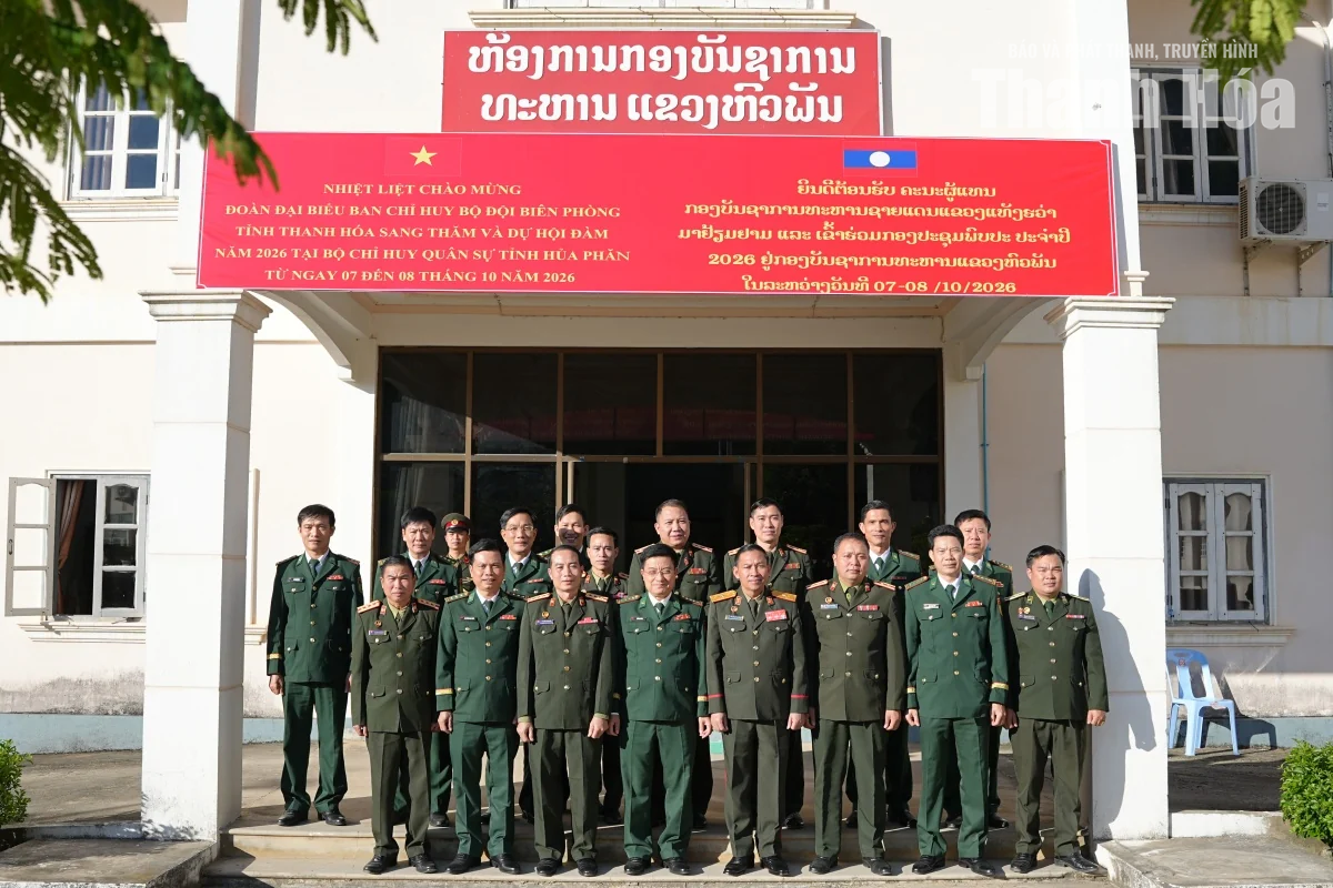 Hội đàm giữa Bộ Chỉ huy Quân sự tỉnh Hủa Phăn và Ban Chỉ huy BĐBP tỉnh Thanh Hóa